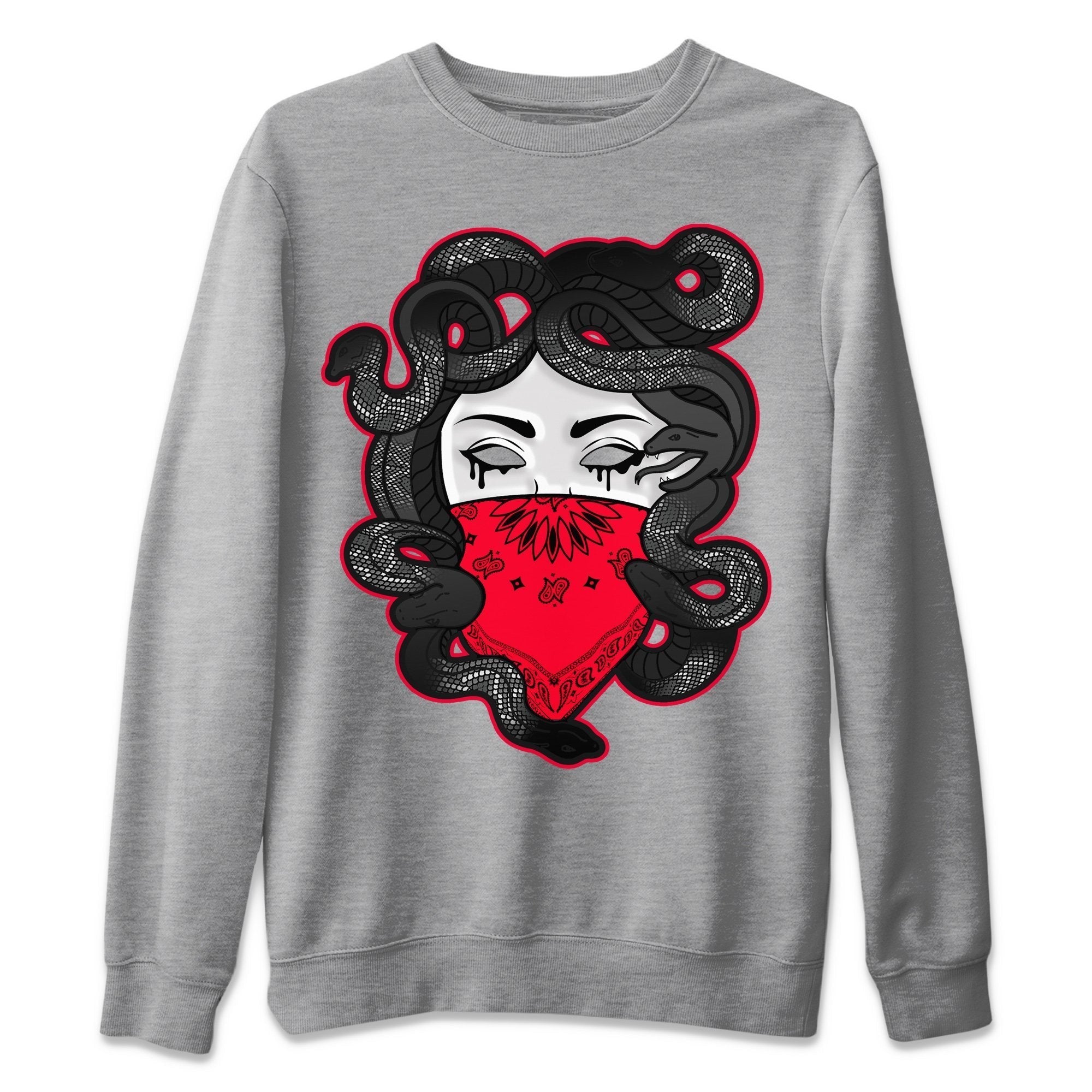 Medusa Unisex Sweater – Air Jordan 4 Red Thunder, Sneakers Matching Sweater
