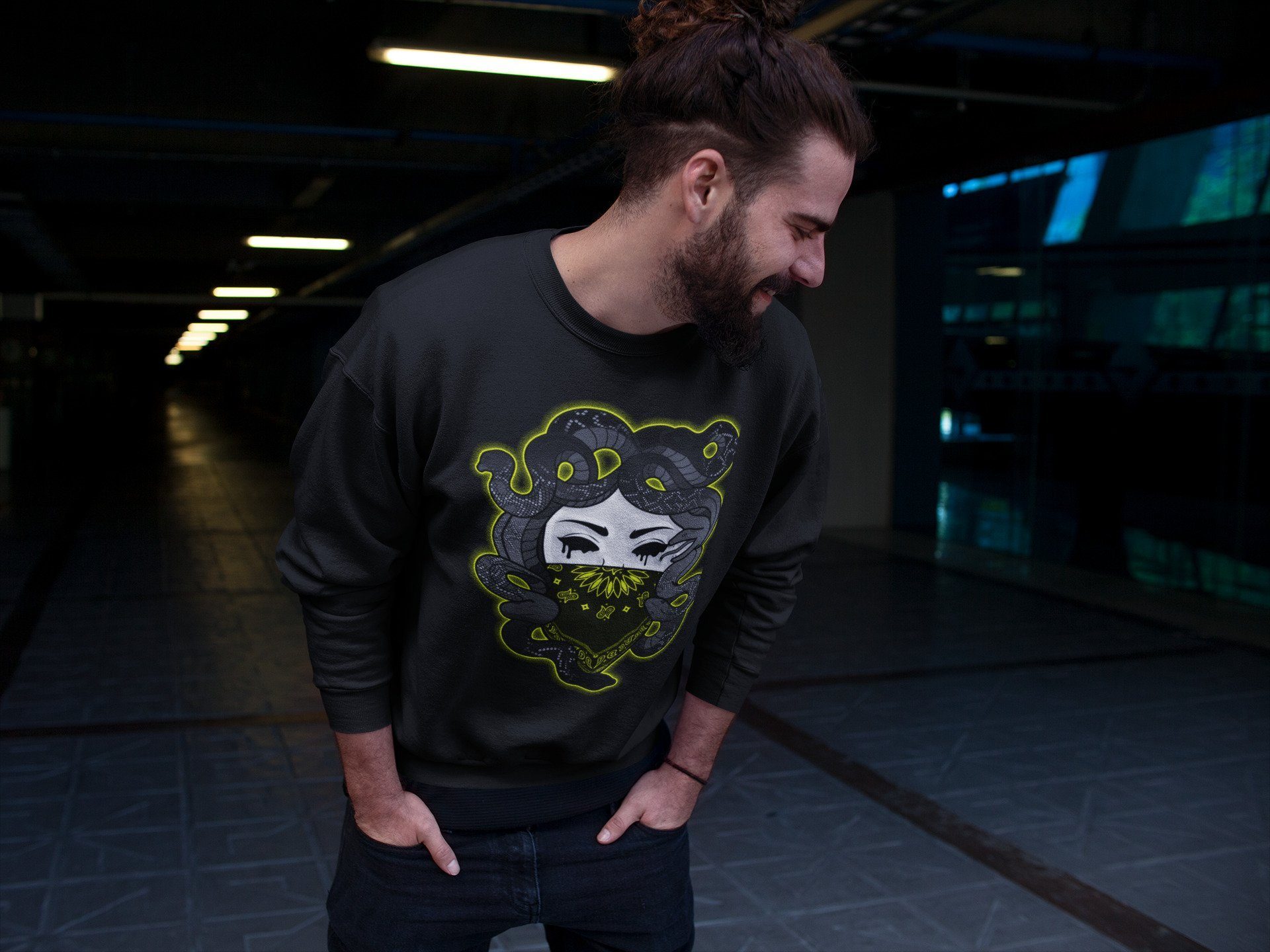 Medusa Unisex Sweater – Air Jordan 6 Electric Green, Sneakers Matching Sweater