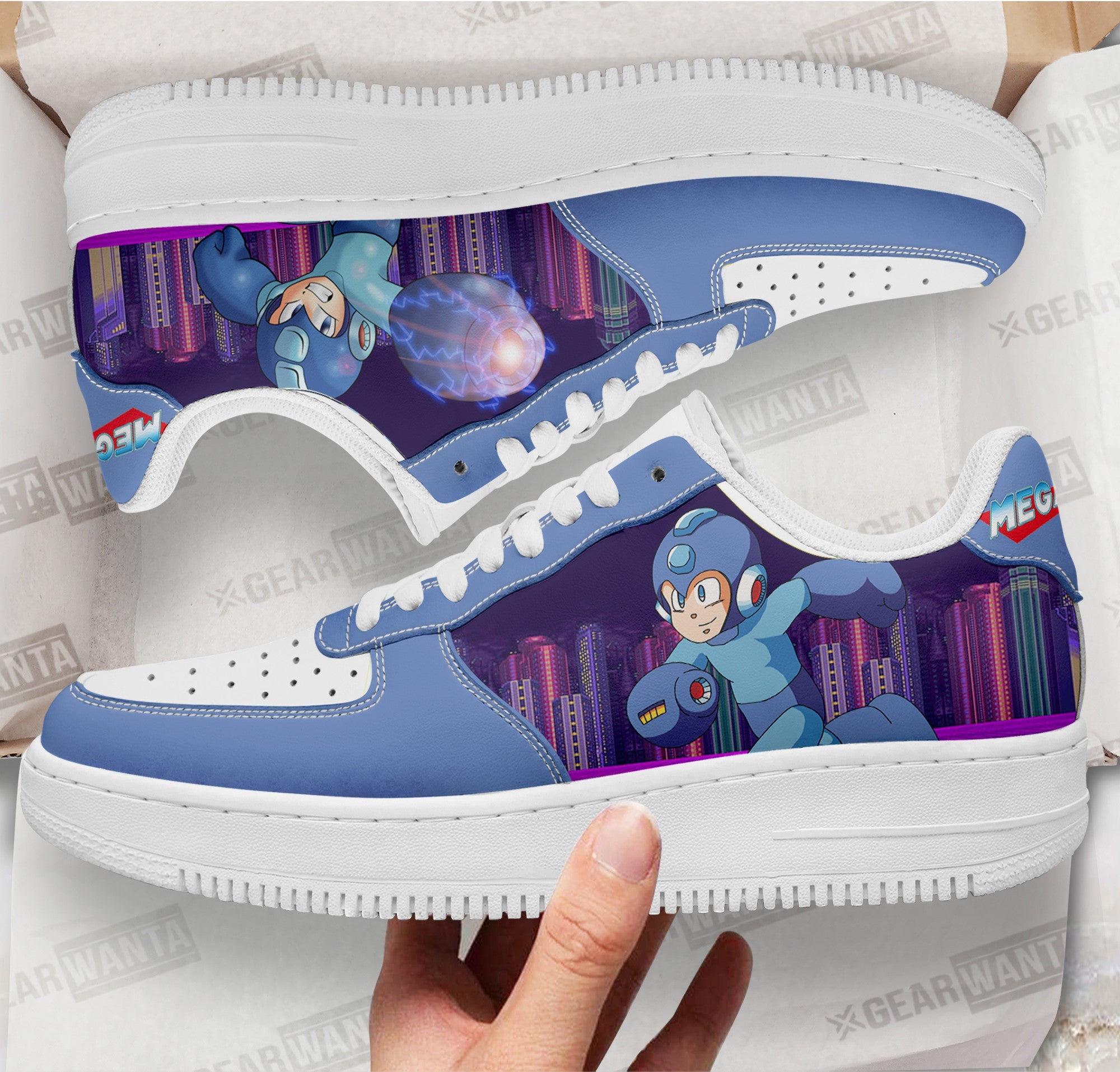 Mega Man Air Sneakers Custom For Gamer Shoes