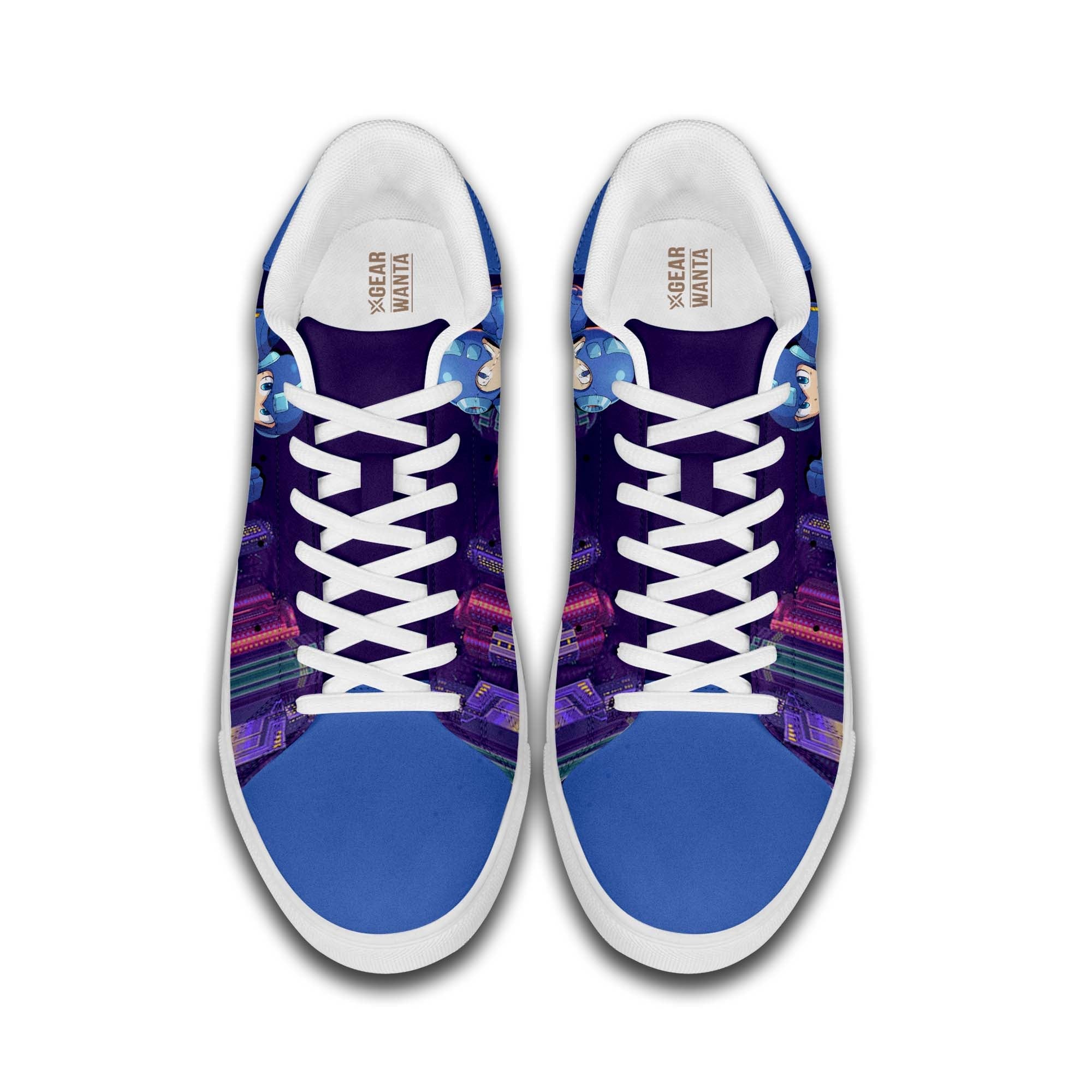 Mega Man Skate Shoes Custom Mega Man Game Shoes