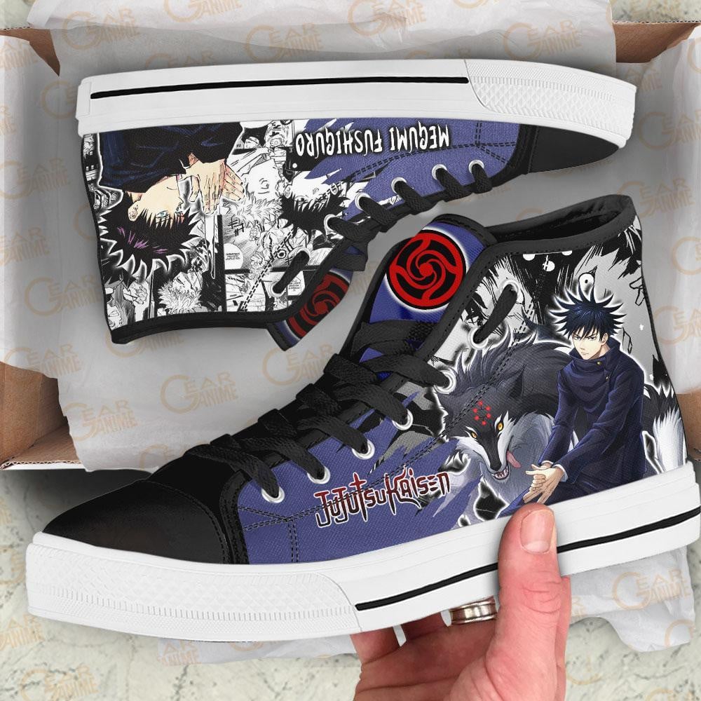Megumi Fushiguro High Top Shoes Custom Manga Anime Jujutsu Kaisen Sneakers
