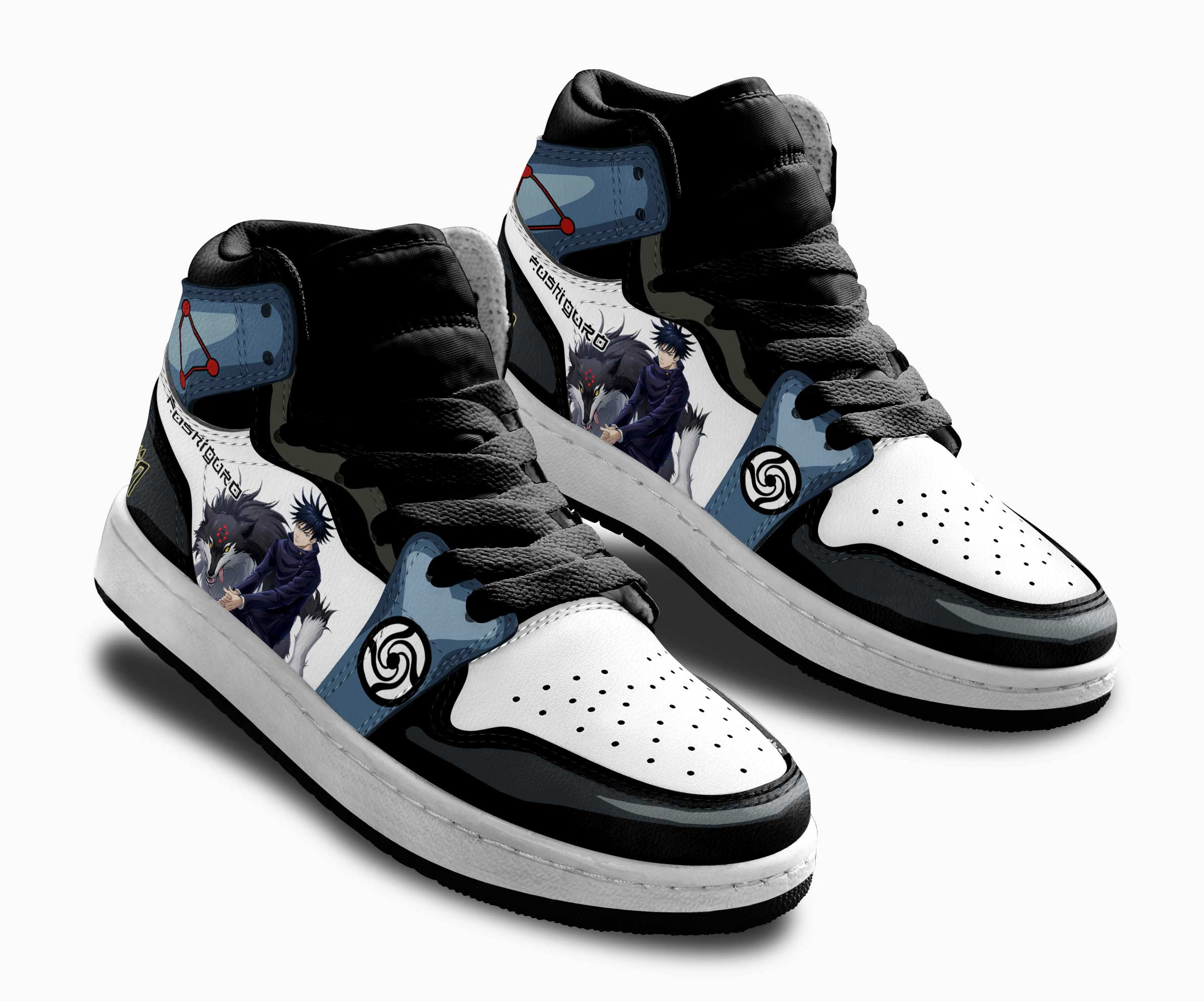 Megumi Fushiguro Kids Sneakers Custom Jujutsu Kaisen Anime Shoes For Kids