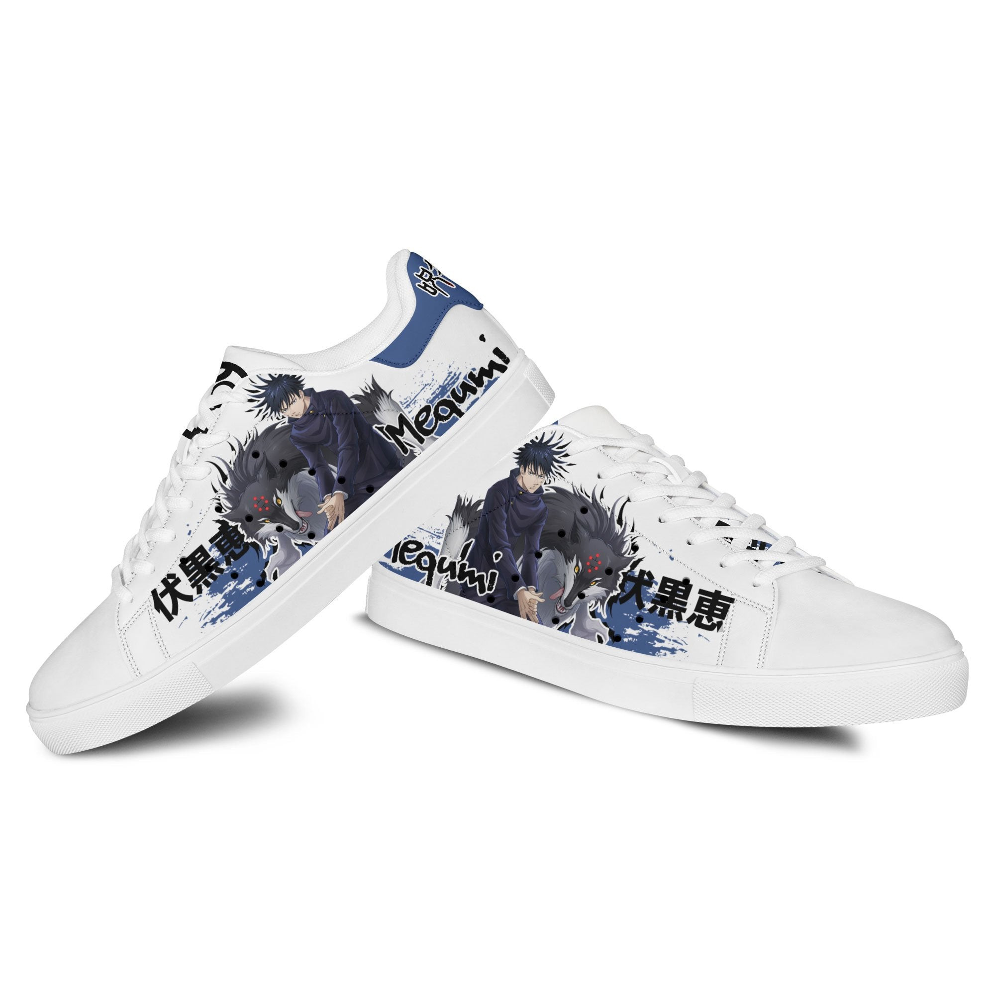 Megumi Fushiguro Skate Sneakers Custom Anime Jujutsu Kaisen Shoes