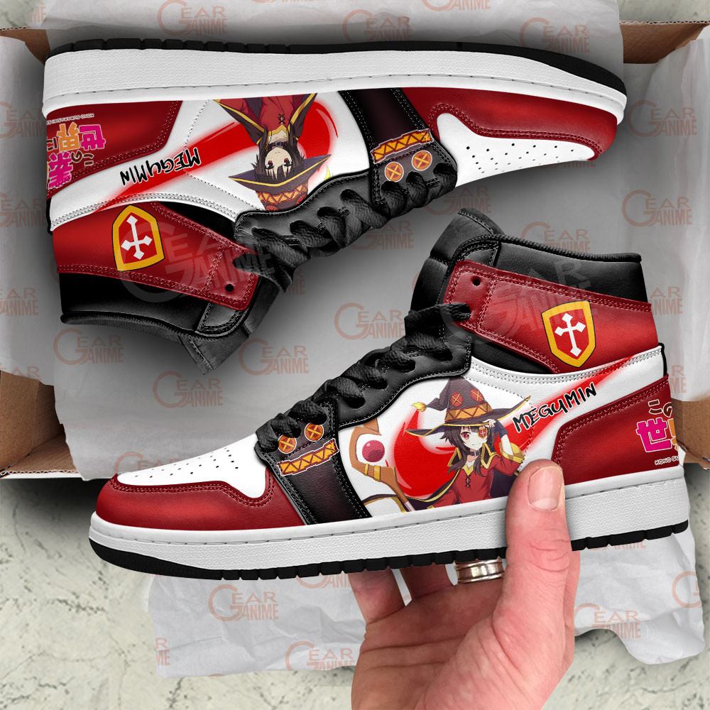 Megumin JD1s Sneakers KonoSuba Anime Shoes, Air Jordan Hightop