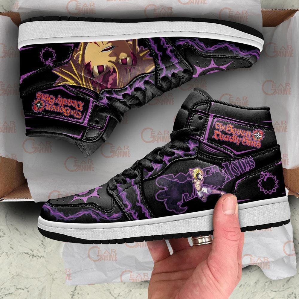 Meliodas Demon JD1s Sneakers Seven Deadly Sins Anime Shoes, Air Jordan Hightop