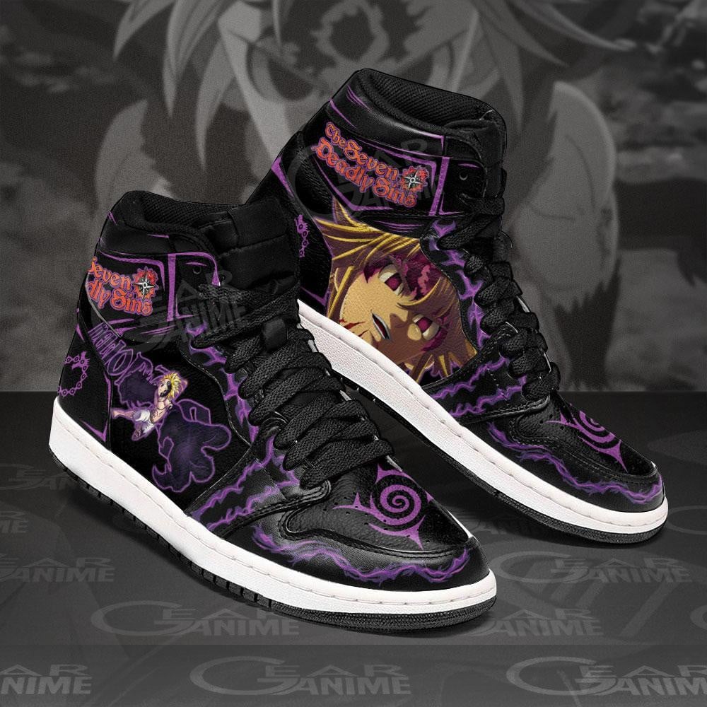 Meliodas Demon JD1s Sneakers Seven Deadly Sins Anime Shoes, Air Jordan Hightop