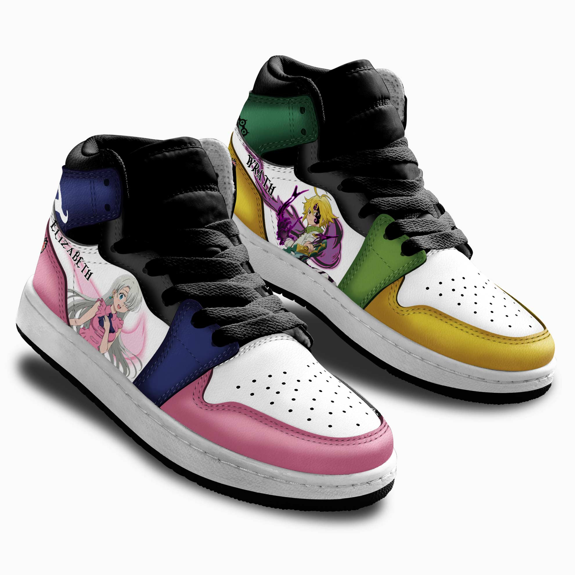 Meliodas Elizabeth Kids Sneakers The Seven Deadly Sins Anime Shoes For Kids