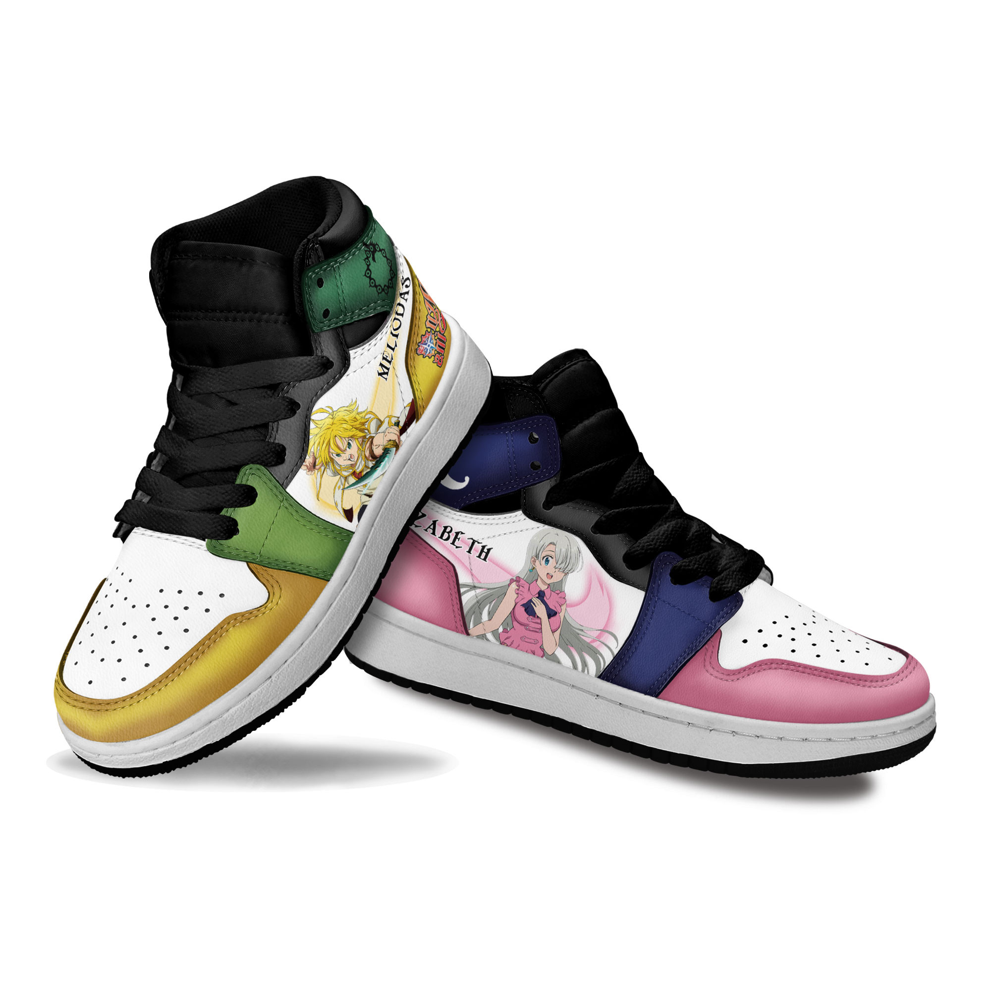 Meliodas Elizabeth Kids Sneakers The Seven Deadly Sins Anime Shoes For Kids