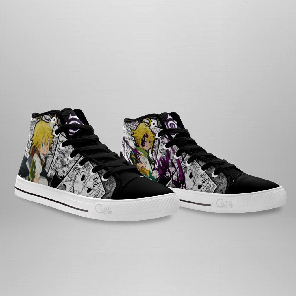 Meliodas High Top Shoes Custom Manga Anime Seven Deadly Sins Sneakers