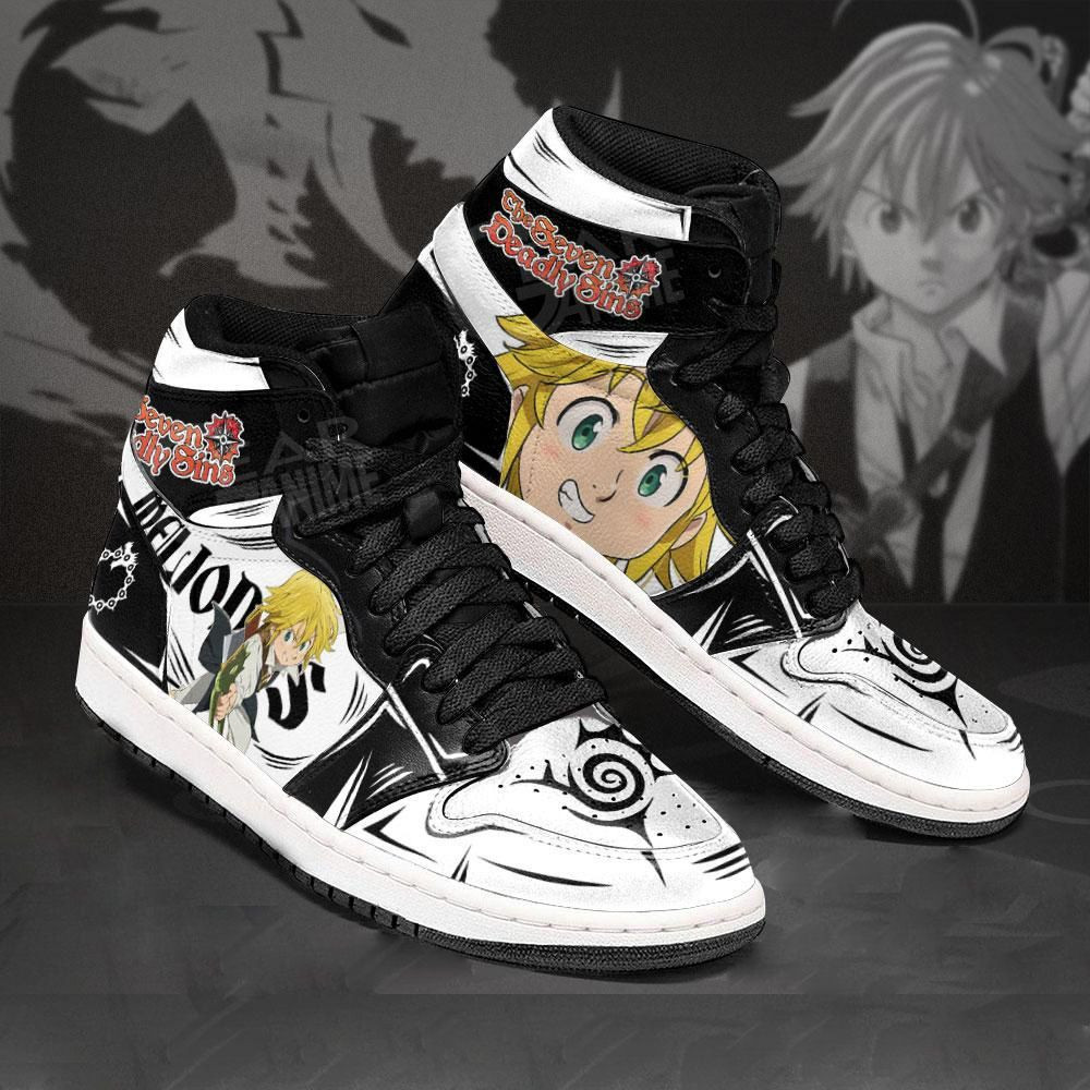 Meliodas Seven Deadly Sins Anime 1 High Top Air Jordan Sneaker, Air Jordan Hightop