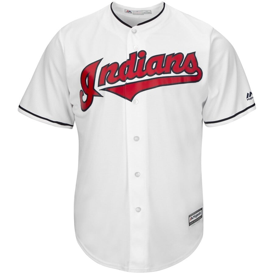 Melky Cabrera Cleveland Indians Majestic Home Official Cool Base Player Stitched Jersey – White
