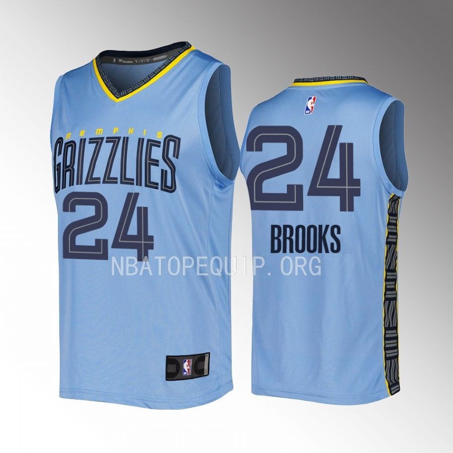 Memphis Grizzlies #24 Dillon Brooks Statement Edition Jersey 2022-23 Fast Break Blue