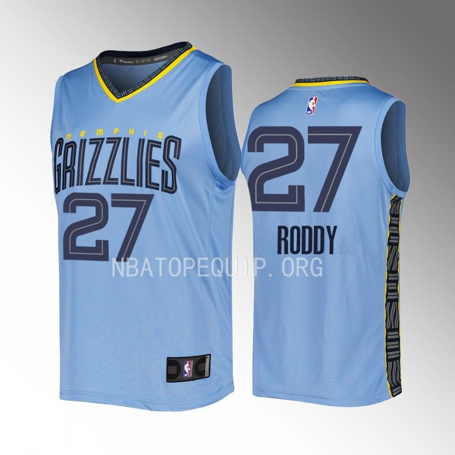 Memphis Grizzlies #27 David Roddy Statement Edition Jersey 2022-23 Fast Break Blue
