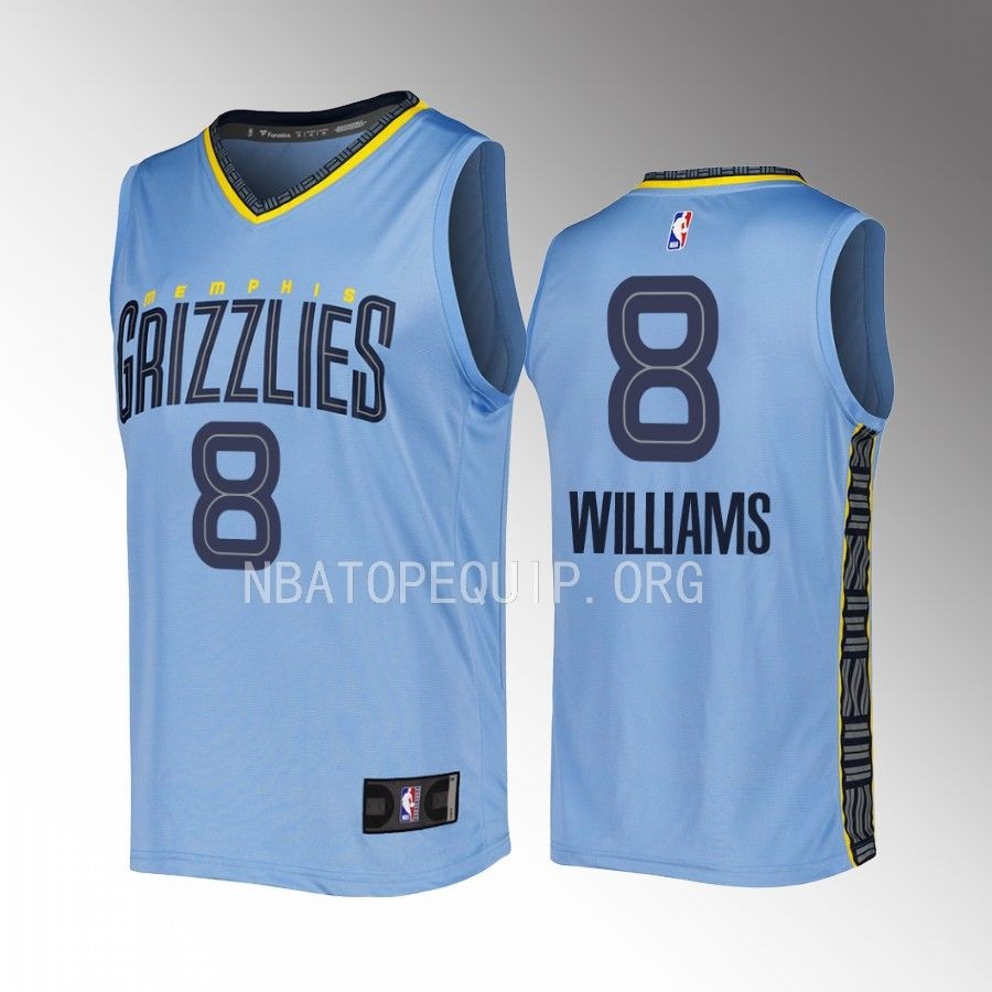 Memphis Grizzlies #8 Ziaire Williams Statement Edition Jersey 2022-23 Fast Break Blue