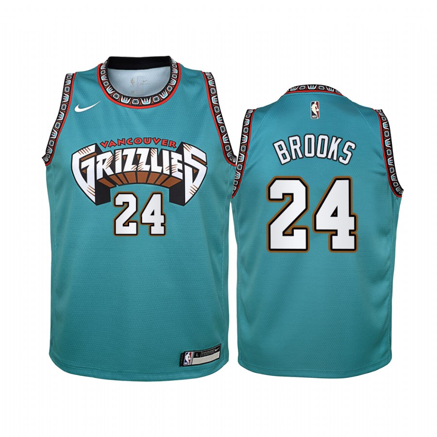 Memphis Grizzlies Dillon Brooks 2019-20 youth Hardwood Classics Teal Jersey
