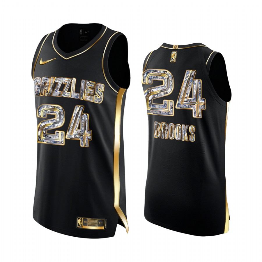 Memphis Grizzlies Dillon Brooks Black Diamond Edition Jersey 2022 NBA Playoffs #24