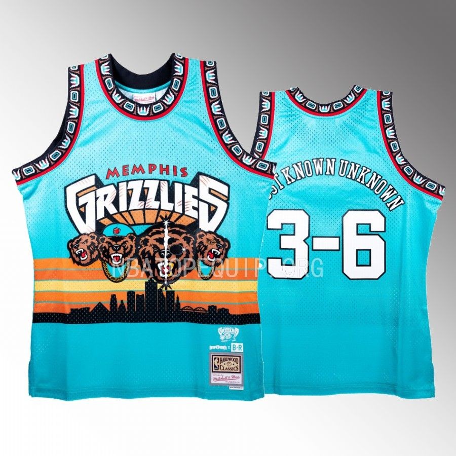 Memphis Grizzlies NBA Remix Grizz x Three 6 Mafia Teal HWC Jersey Most known unknown