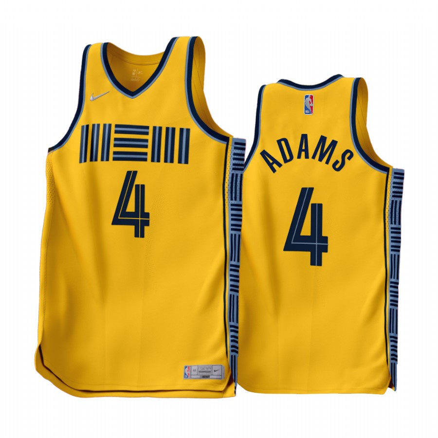 Memphis Grizzlies Steven Adams 2022-23 Earned Edition Gold #4 Jersey