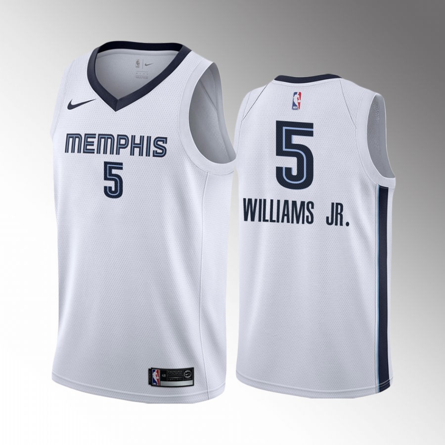 Memphis Grizzlies Vince Williams Jr. 2022 NBA Draft White #5 Jersey Association Edition