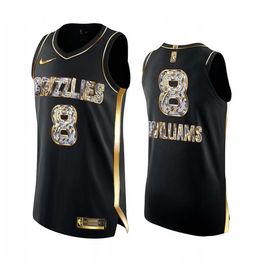 Memphis Grizzlies Ziaire Williams Black Diamond Edition Jersey 2022 NBA Playoffs #8