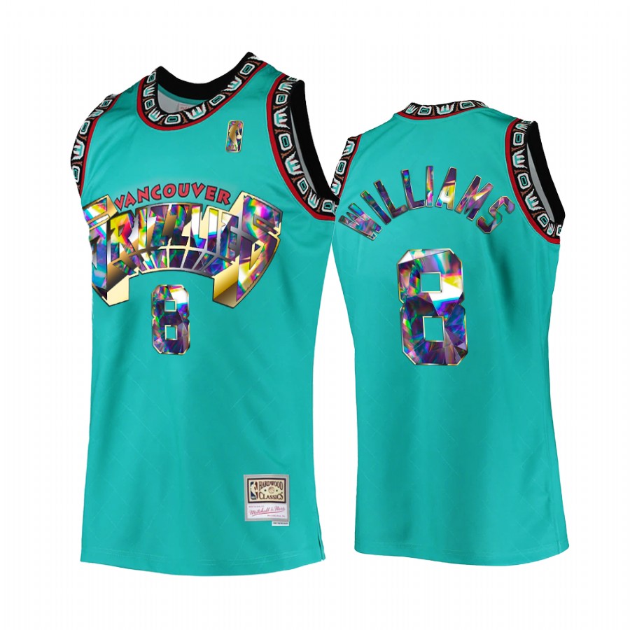 Memphis Grizzlies Ziaire Williams NBA 75th Anniversary Diamond #8 Teal Retro Jersey