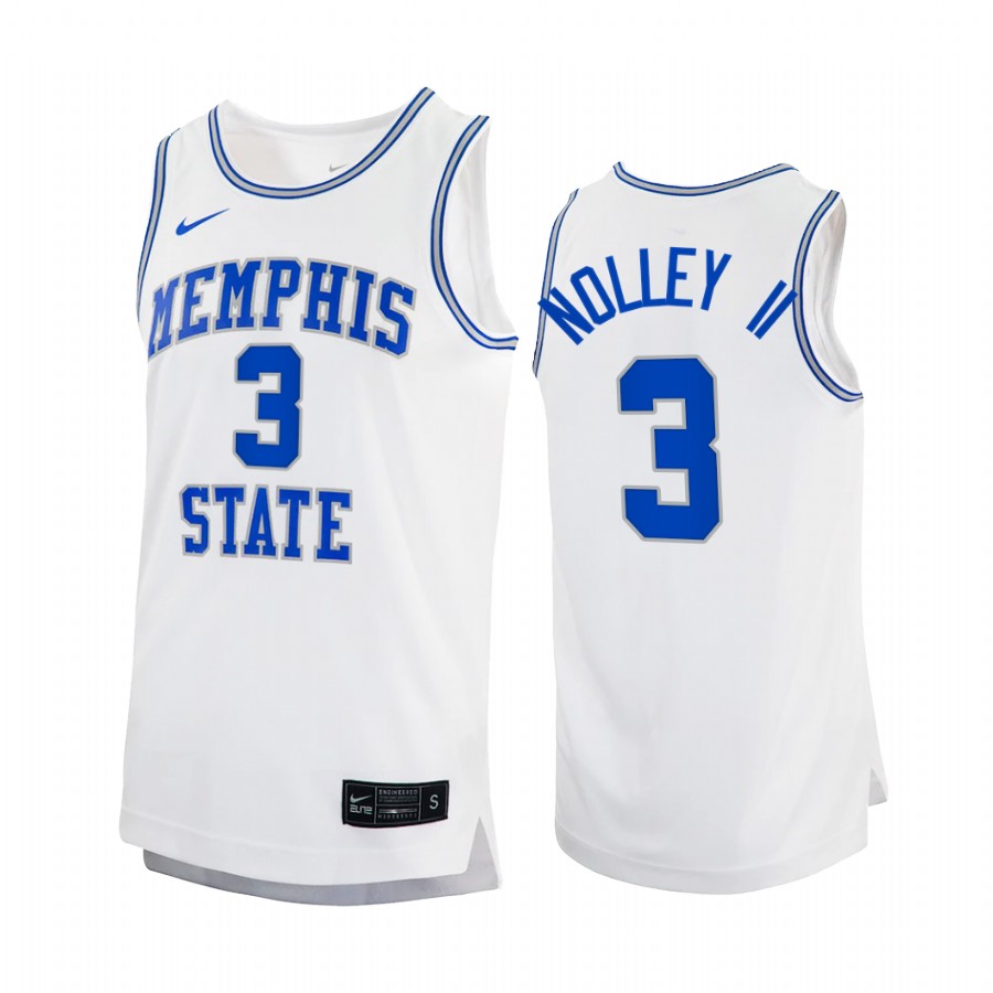Memphis Tigers Landers Nolley II Jersey 2022 Retro White College Uniform