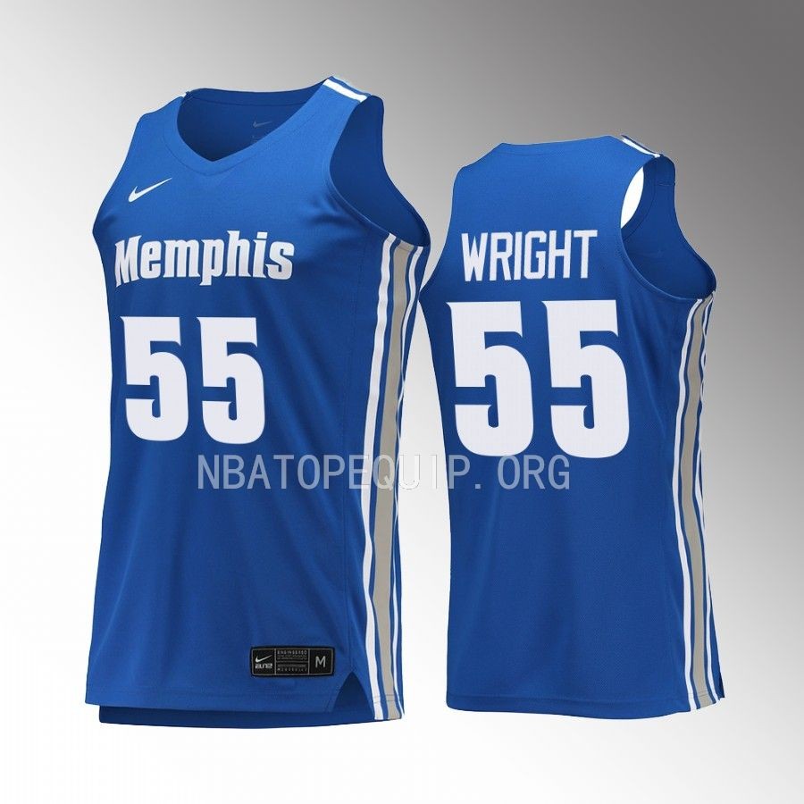 Memphis Tigers Lorenzen Wright Jersey Retired Number Royal Uniform