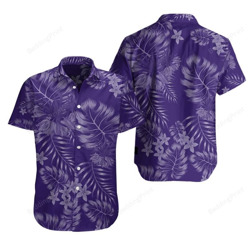 Men’s Hawaiian Shirt – By Two Palms Hawaii – Monstera Ceres – Purple