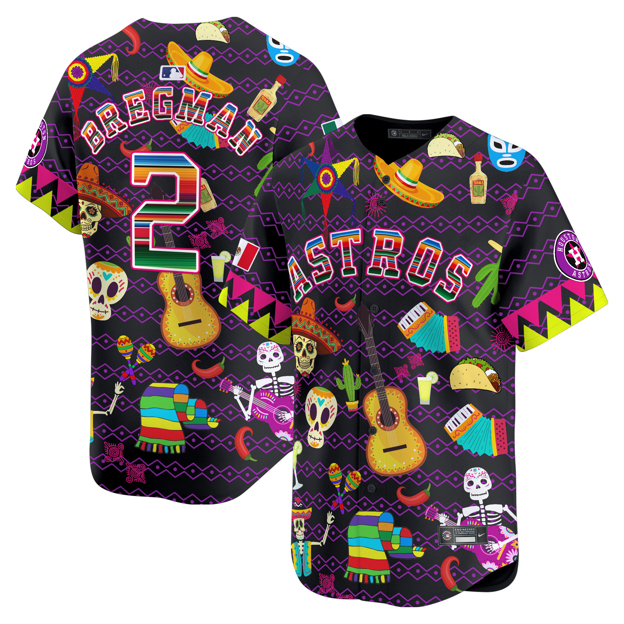 Men Alex Bregman Houston Astros Mexico Cinco De Mayo Vapor Premier Limited Jersey - Printed