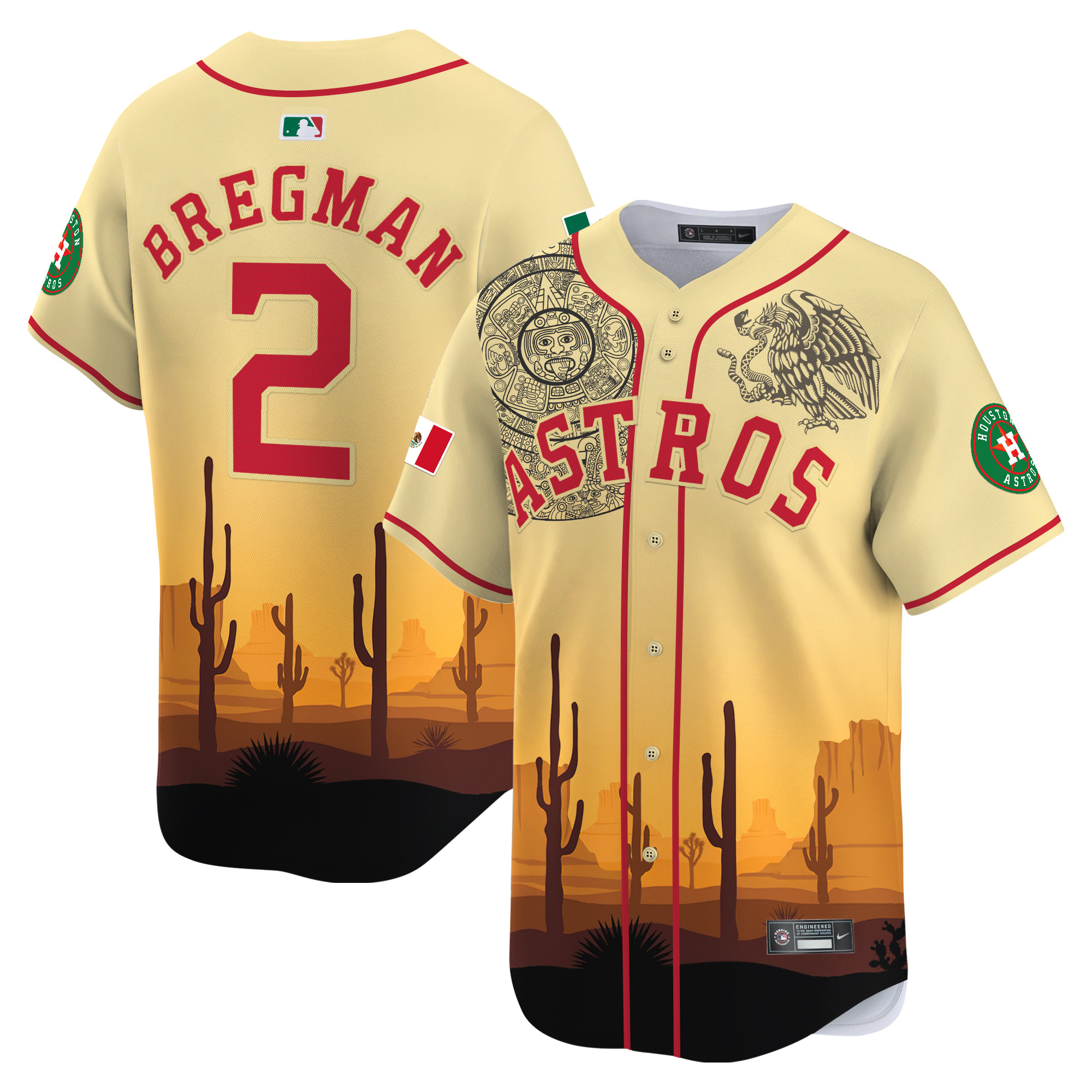 Men Alex Bregman Houston Astros Mexico Vapor Premier Limited Jersey V4 - Printed