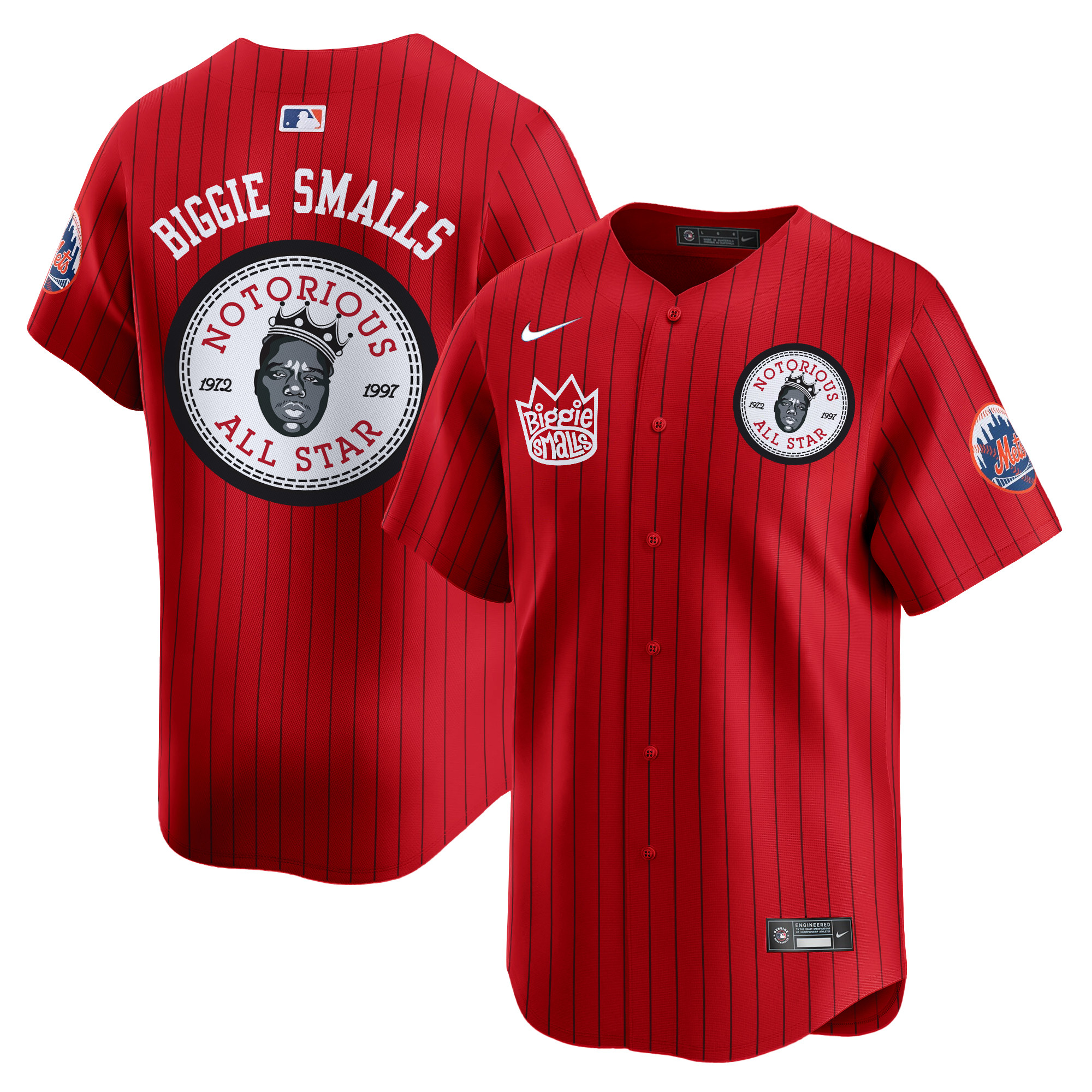 Men All Star New York Mets Biggie Smalls Vapor Premier Limited Jersey - Printed