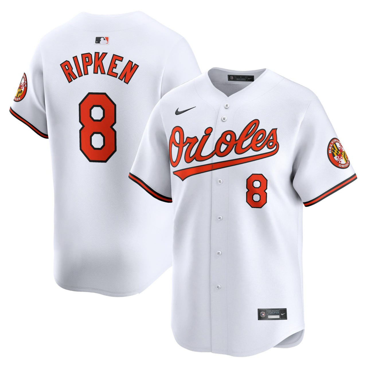 Men Cal Ripken Jr. Baltimore Orioles White Jersey - All Stitched