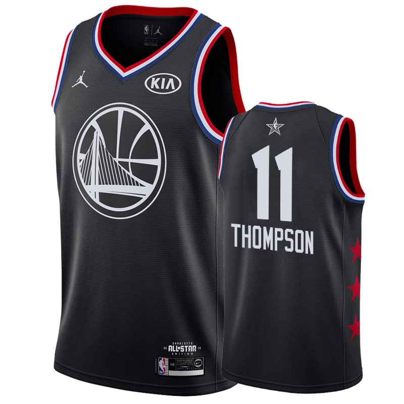 Men Golden State Warriors #11 Klay Thompson 2019 All-Star Game Finished Jersey - Black
