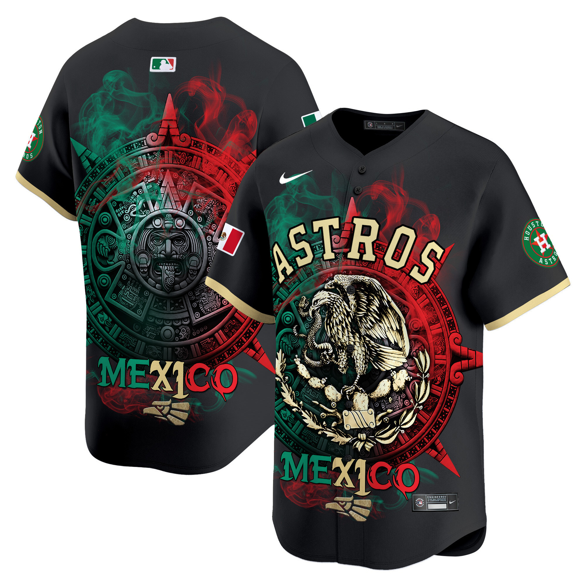 Men Houston Astros Aztec Hecho En Mexico Vapor Premier Limited Jersey - Printed