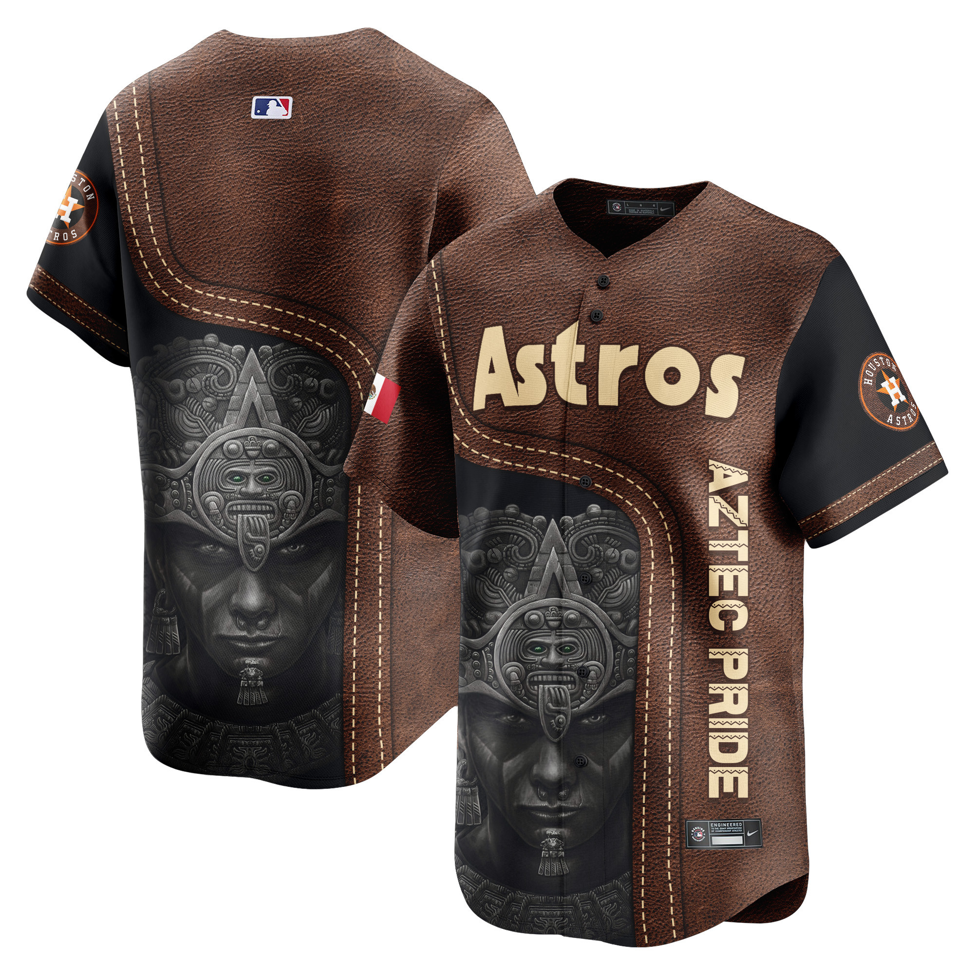 Men Houston Astros Mexico Aztec Warriors Vapor Premier Limited Jersey - Printed