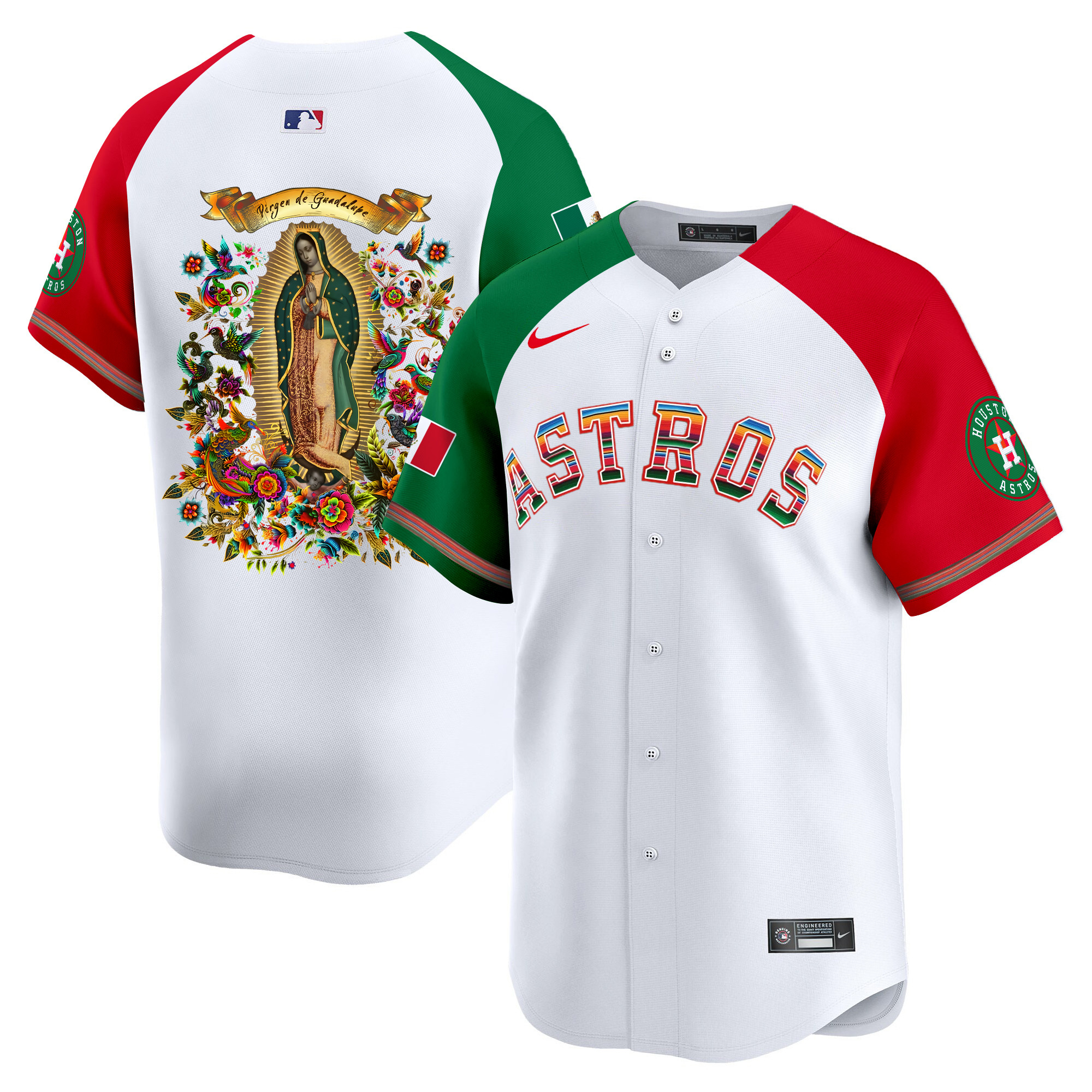 Men Houston Astros Mexico Guadalupe Vapor Premier Limited Alternate Jersey - Printed