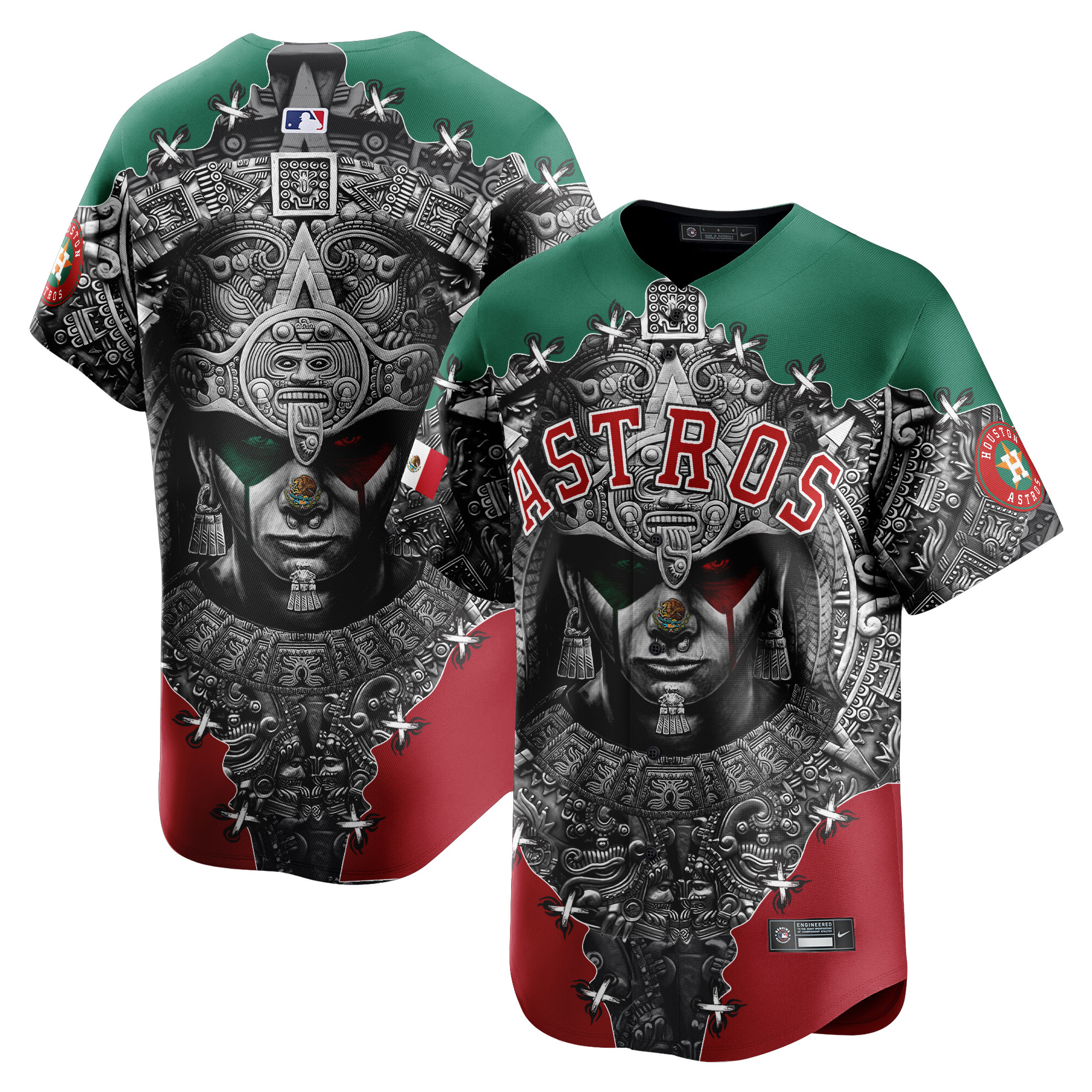 Men Houston Astros Mexico Vapor Premier Limited Jersey V2- Printed