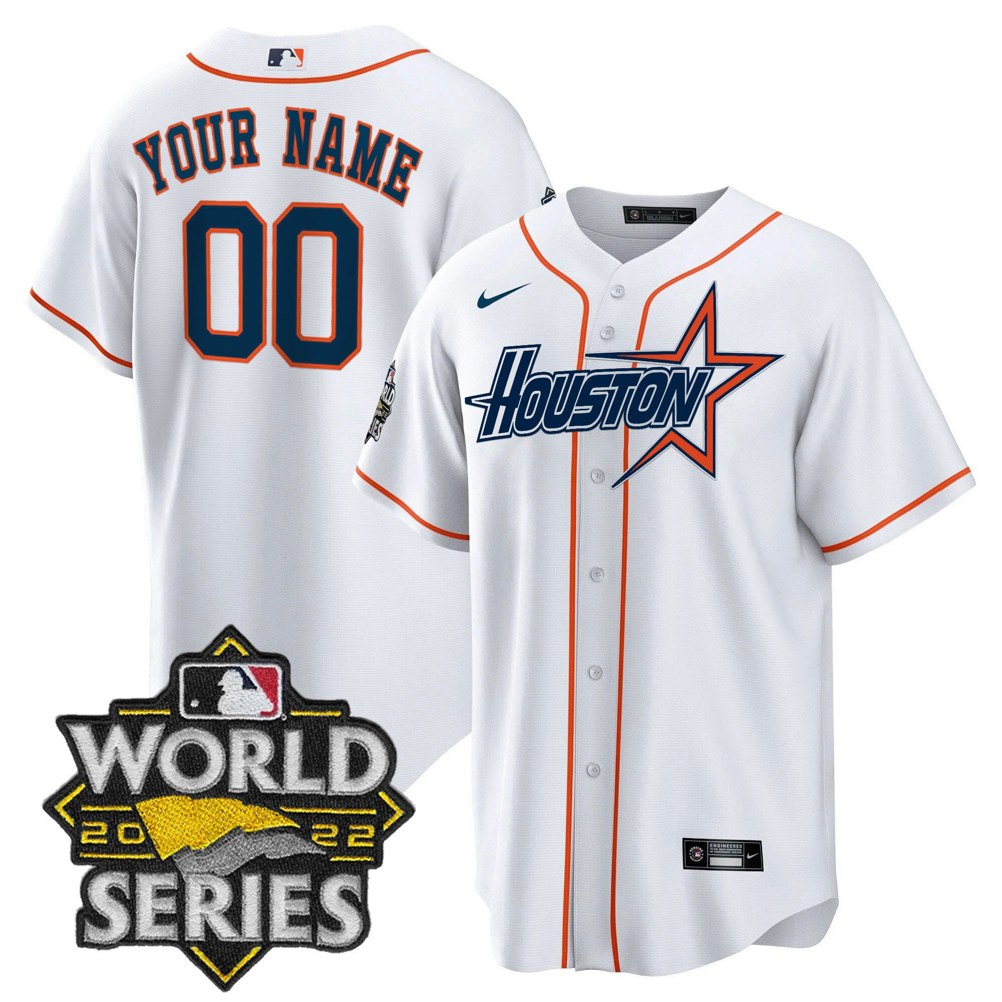Men Houston Astros World Series Black Gold Special Custom Cool Home Jersey - All Stitched