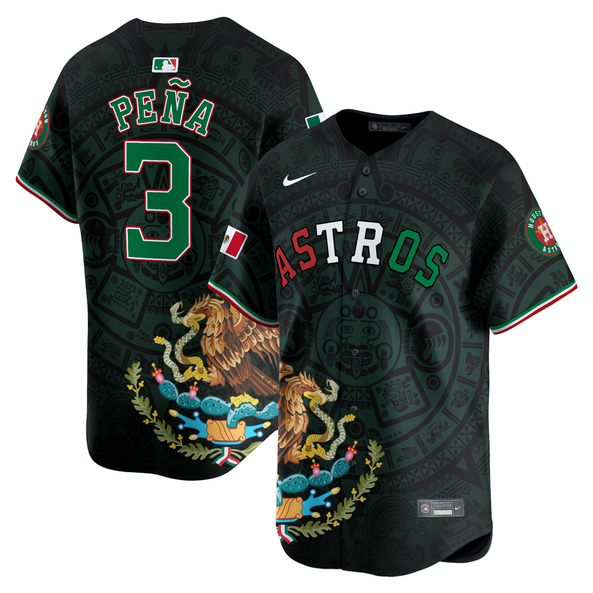 Men Jeremy Pena Houston Astros Cactus Mexico Vapor Premier Limited Jersey - Printed