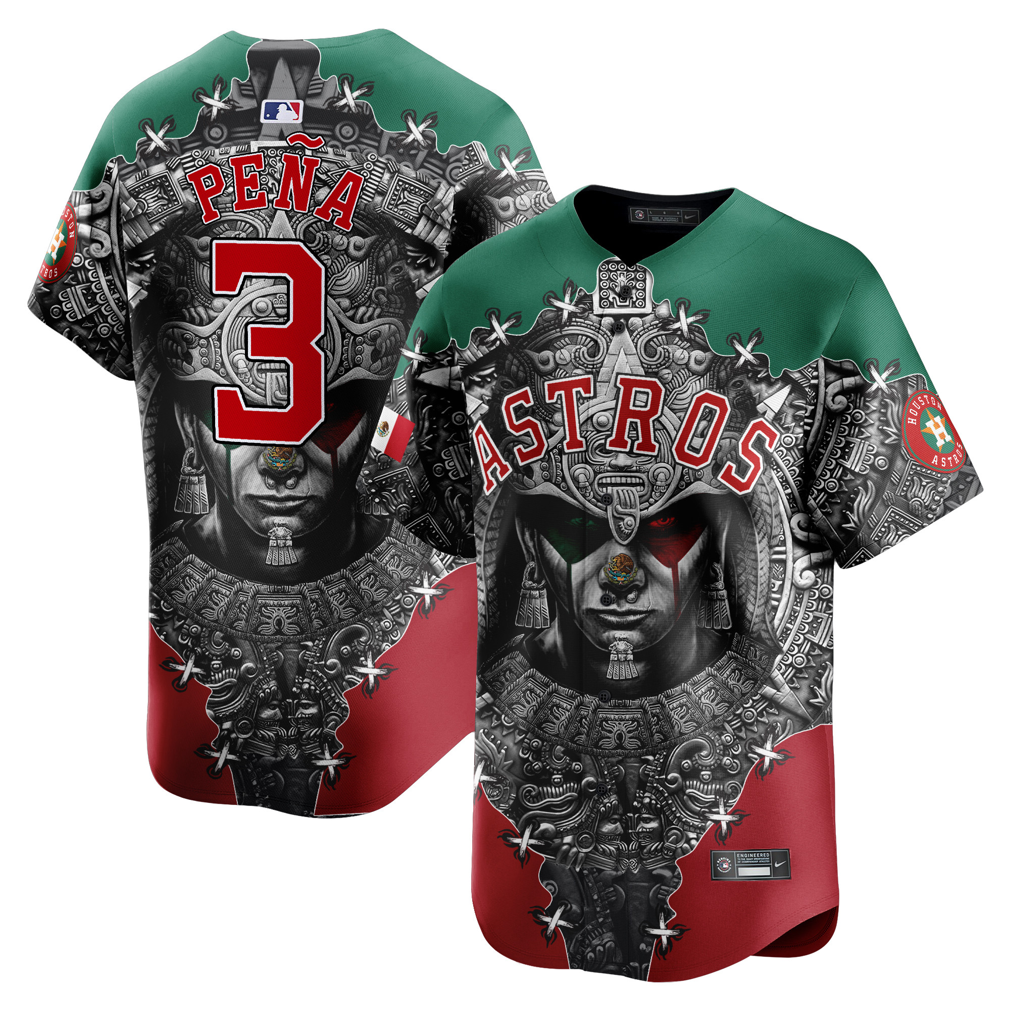 Men Jeremy Pena Houston Astros Mexico Vapor Premier Limited Jersey V2- Printed