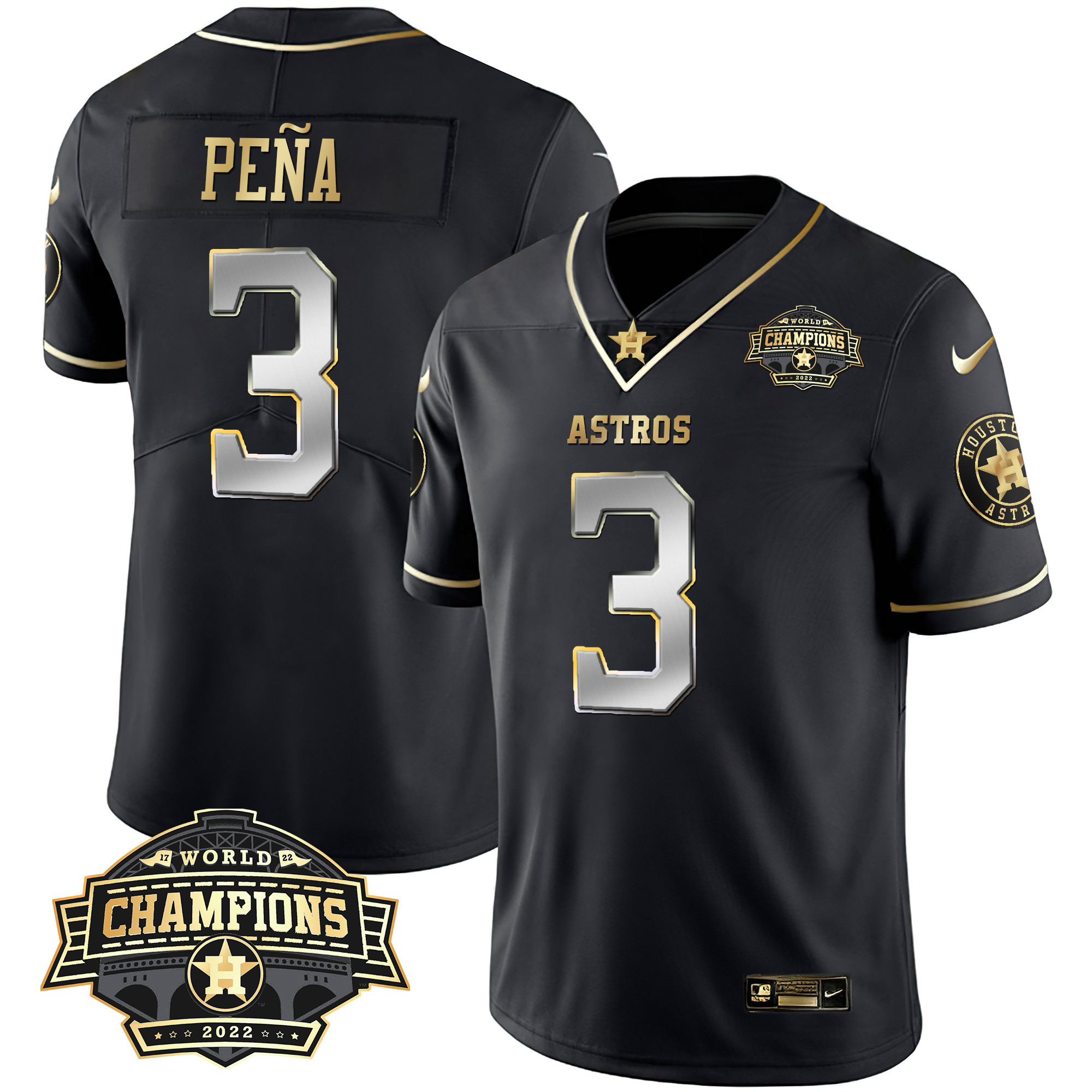 Men Jeremy Pena Men's Houston Astros 2022 Champions Vapor Limited Jersey ñ All Stitched