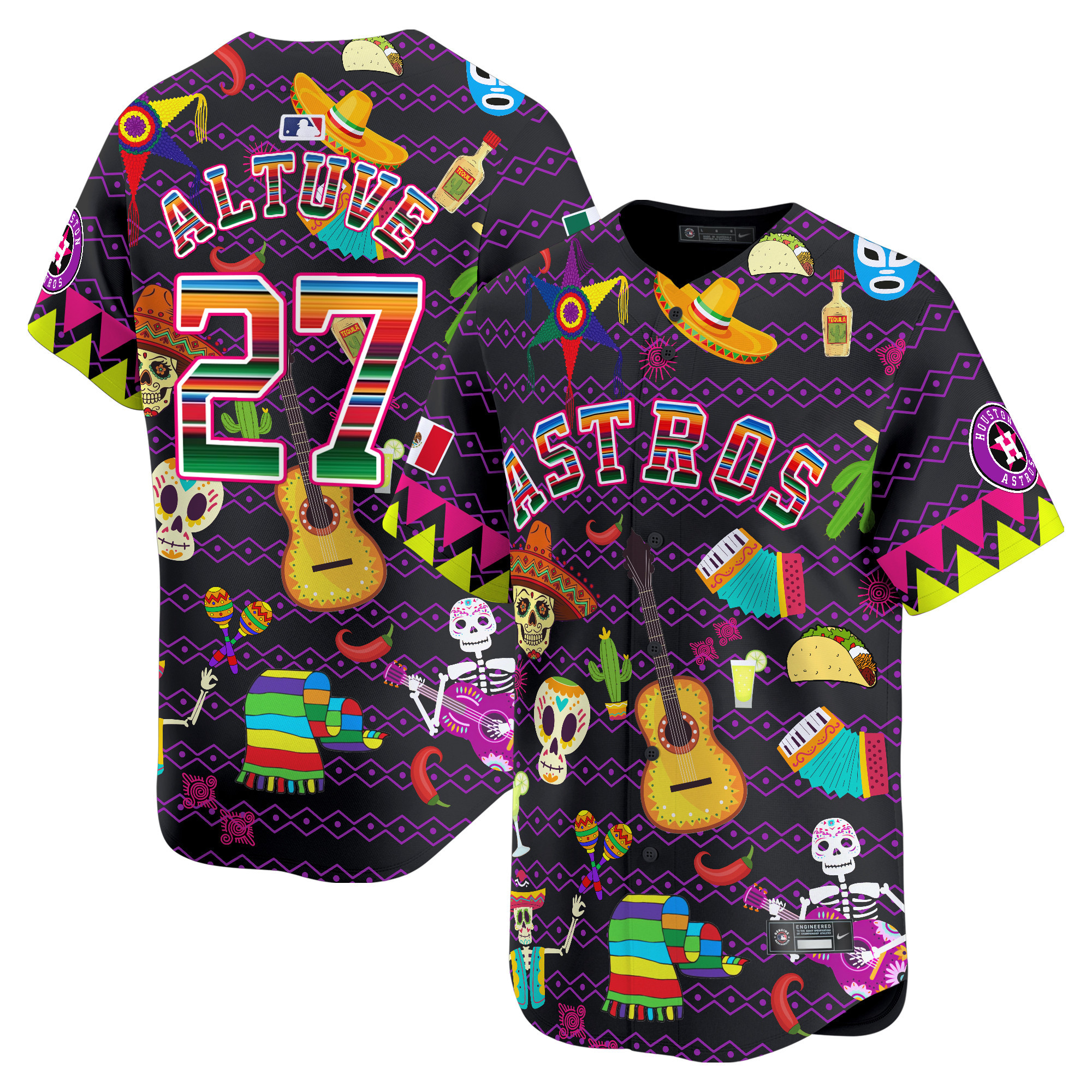 Men JosÈ Altuve Houston Astros Mexico Cinco De Mayo Vapor Premier Limited Jersey - Printed
