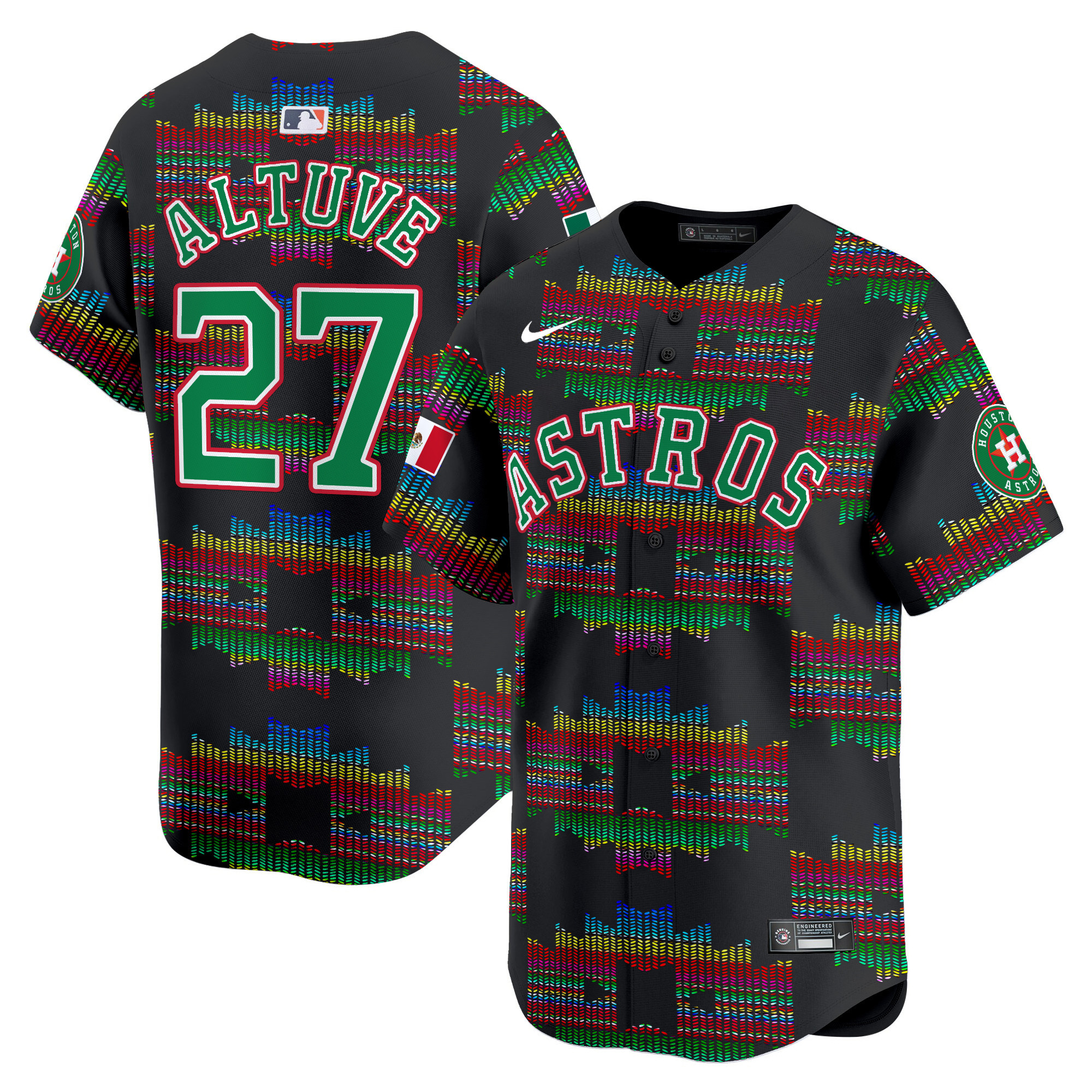 Men JosÈ Altuve Houston Astros Mexico Serape Style Vapor Premier Limited Jersey - Printed