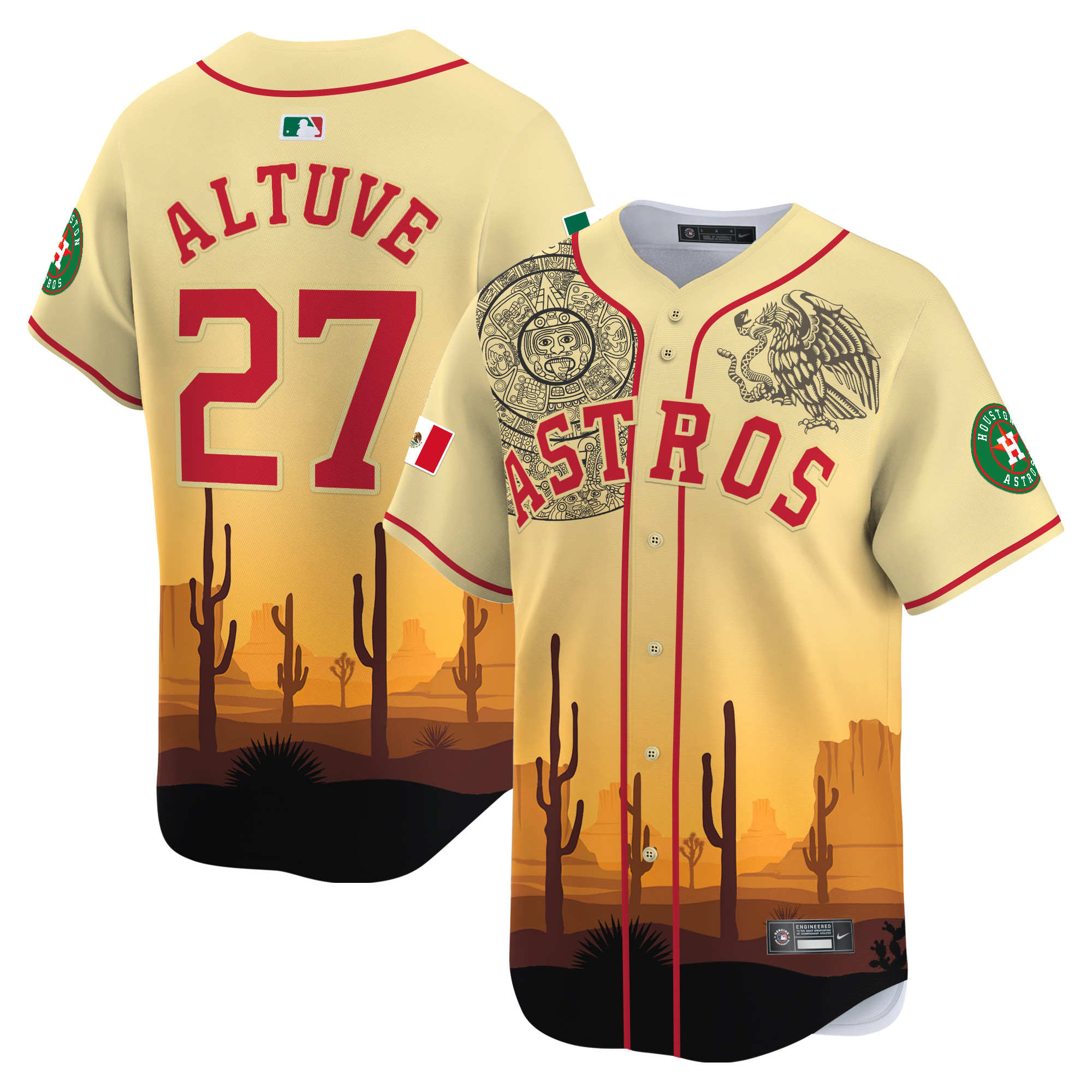 Men JosÈ Altuve Houston Astros Mexico Vapor Premier Limited Jersey V4 - Printed