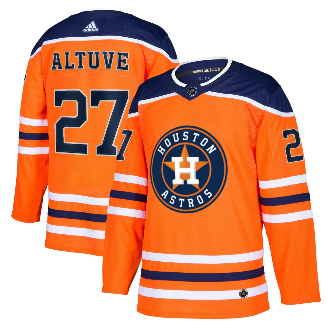 Men JosÈ Altuve Houston Astros Orange Hockey Orange Jersey - All Stitched