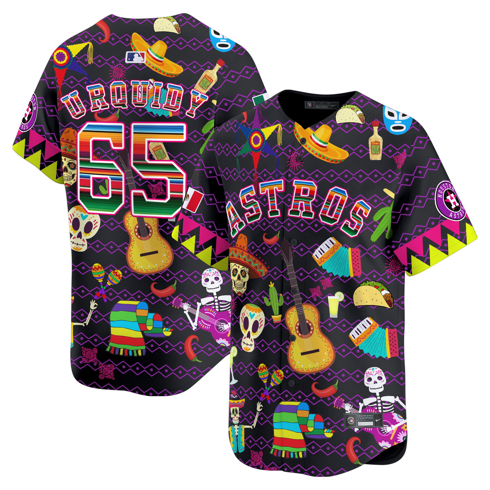 Men Jose Urquidy Houston Astros Mexico Cinco De Mayo Vapor Premier Limited Jersey - Printed