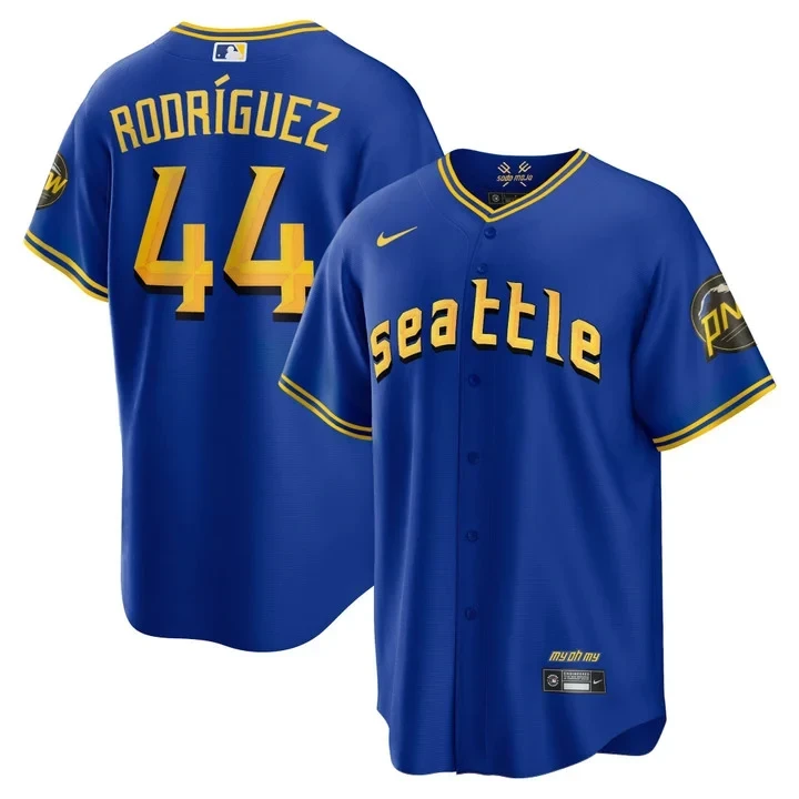 Men Julio Rodriguez Seattle Mariners City Connect Royal Cool Base Jersey - All Stitched