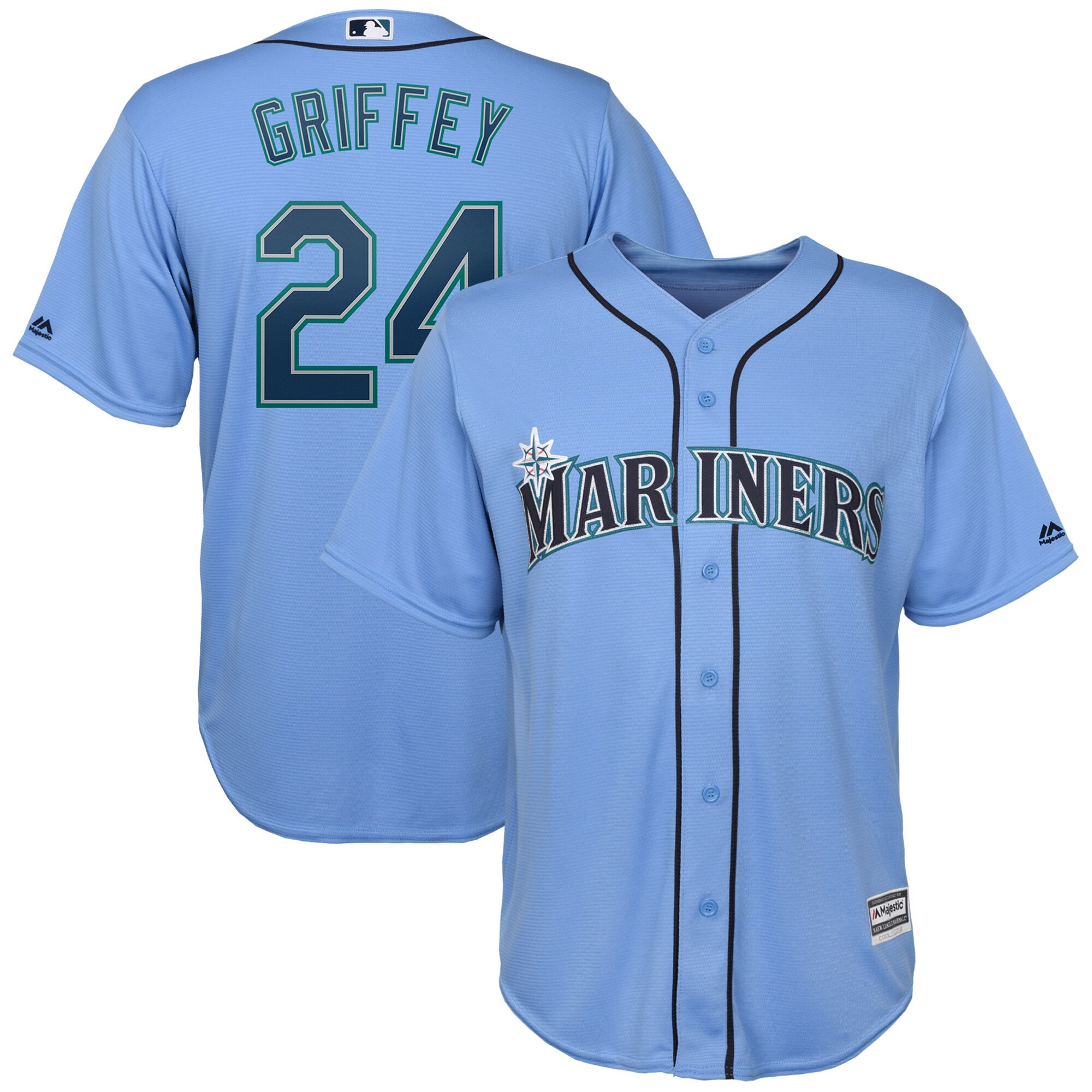 Men Ken Griffey Jr. Seattle Mariners Light Blue Light Blue Jersey - All Stitched