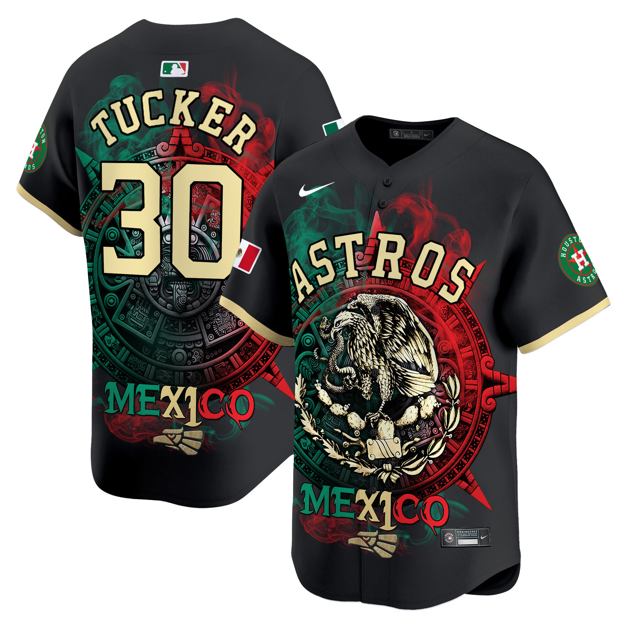 Men Kyle Tucker Houston Astros Aztec Hecho En Mexico Vapor Premier Limited Jersey - Printed