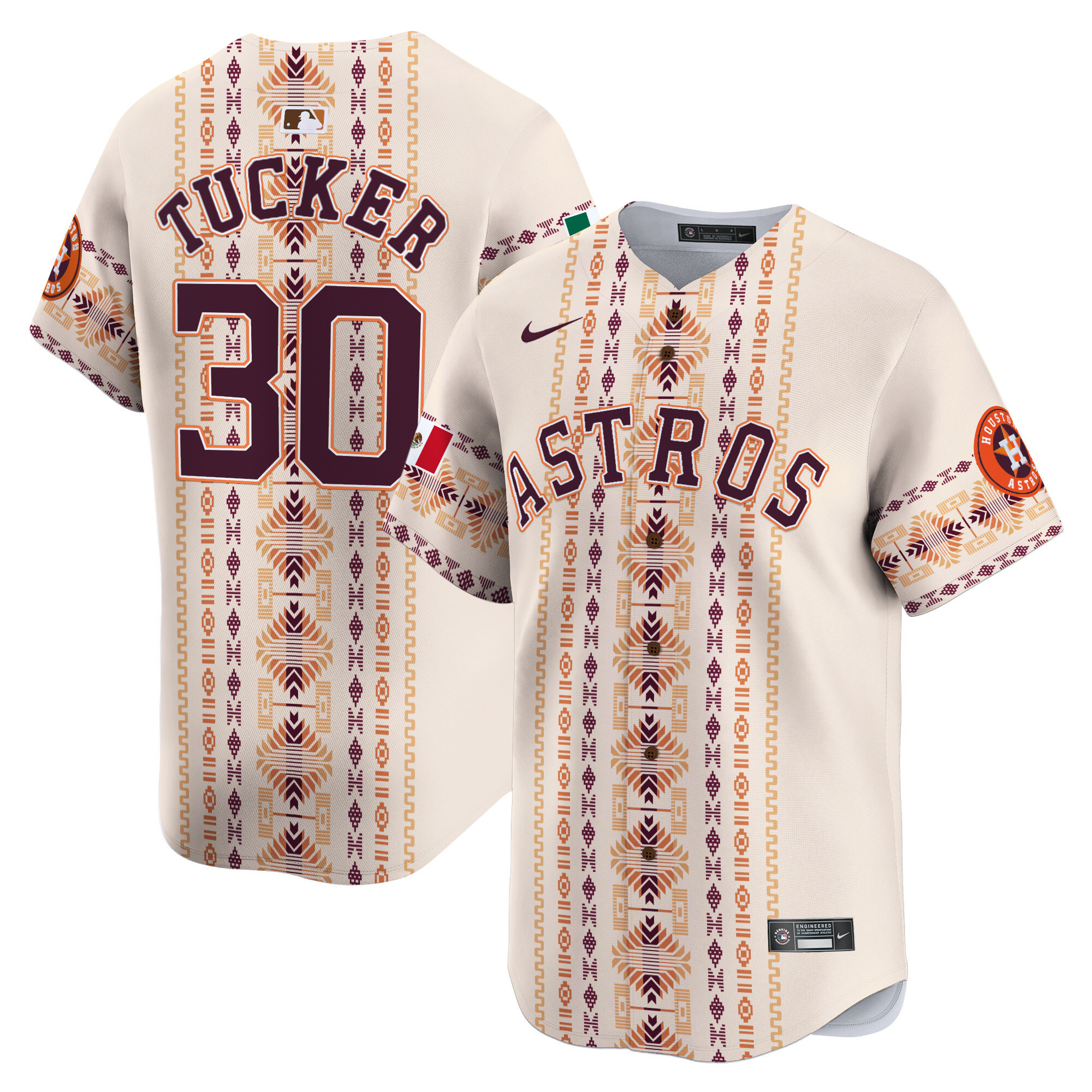 Men Kyle Tucker Houston Astros Mexico Traditional Style Vapor Premier Limited Jersey - Printed